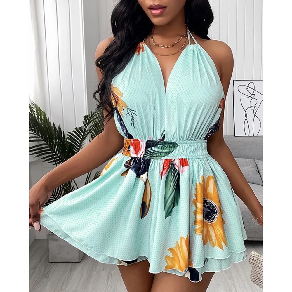 Women Fashion Elegant Backless Partywear Jumpsuits Formal Party Romper